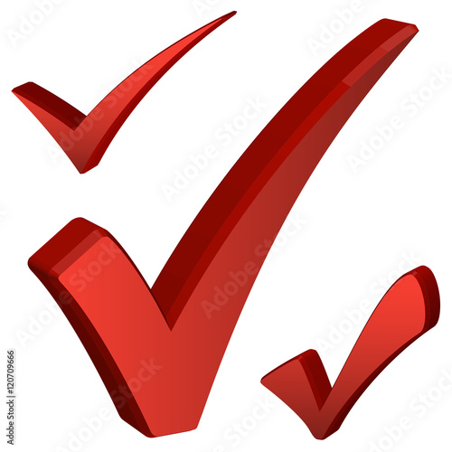 check marks 3D