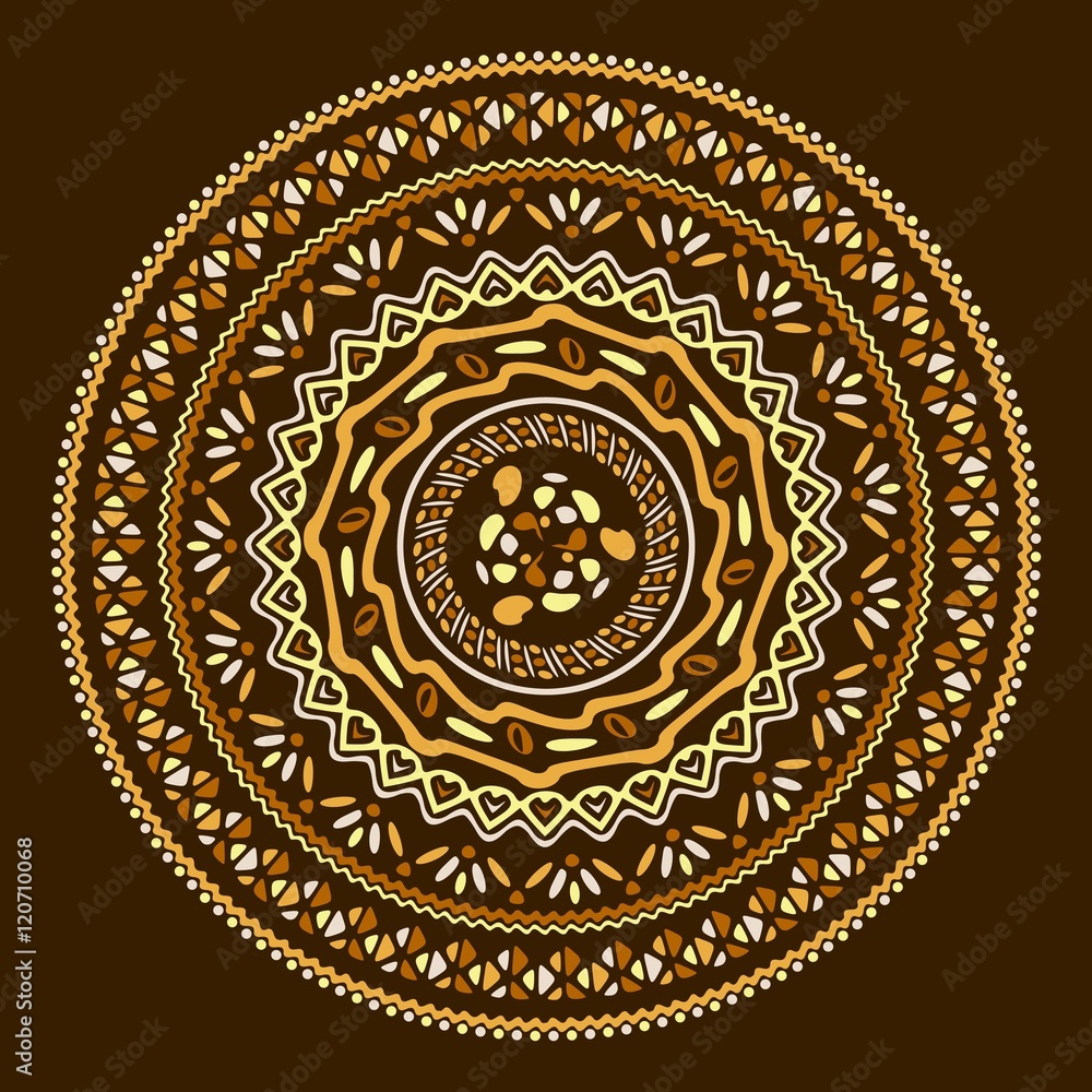 Vector mandala background withOriental, Indian, Arabic, African motifs. Vector mandala background withOriental, Indian, Arabic, African motifs.
