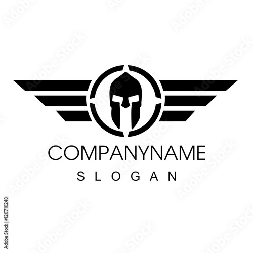 Company Name Logo Muscle War Black Style Stock Vector Adobe Stock