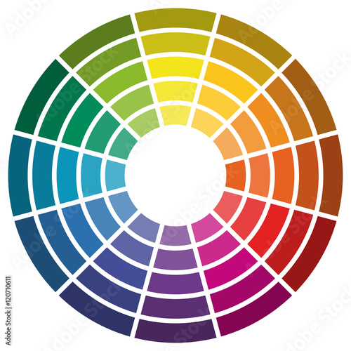 color wheel with twelve colors