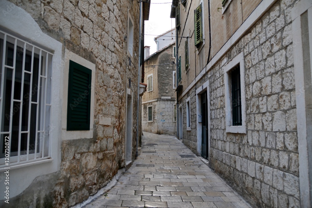 Narrow street in Split, Croatia