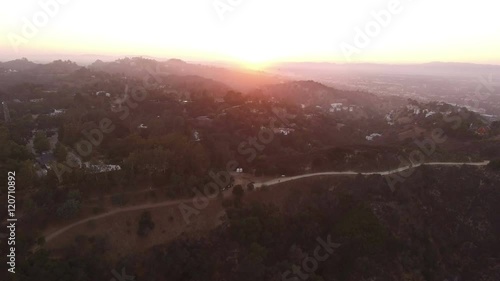 Sunset Aerial 03 Mountains and Hills
