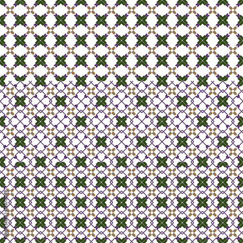 patterns for embroidery. floral theme. Mosaic. vector illustration.