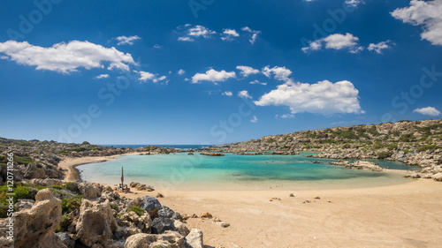 White Lake in Crete island, Greece. Aspri Limni is a lake and a beach near Elafonissi photo