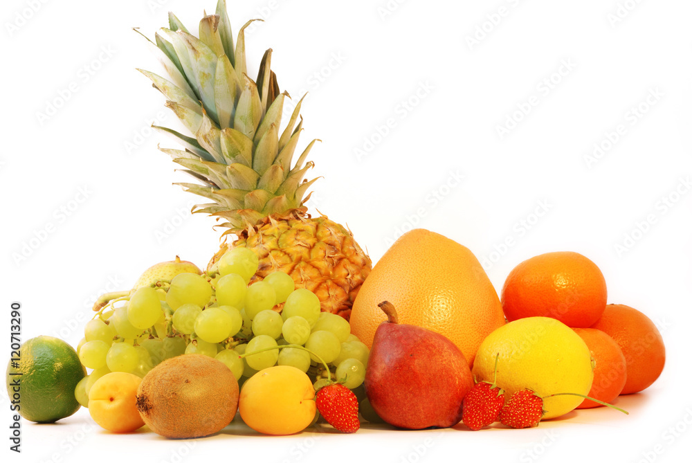 Colorful group of fresh fruits