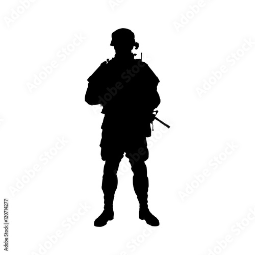 Soldier silhouette. Vector illustration