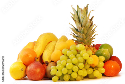 Colorful group of fresh fruits