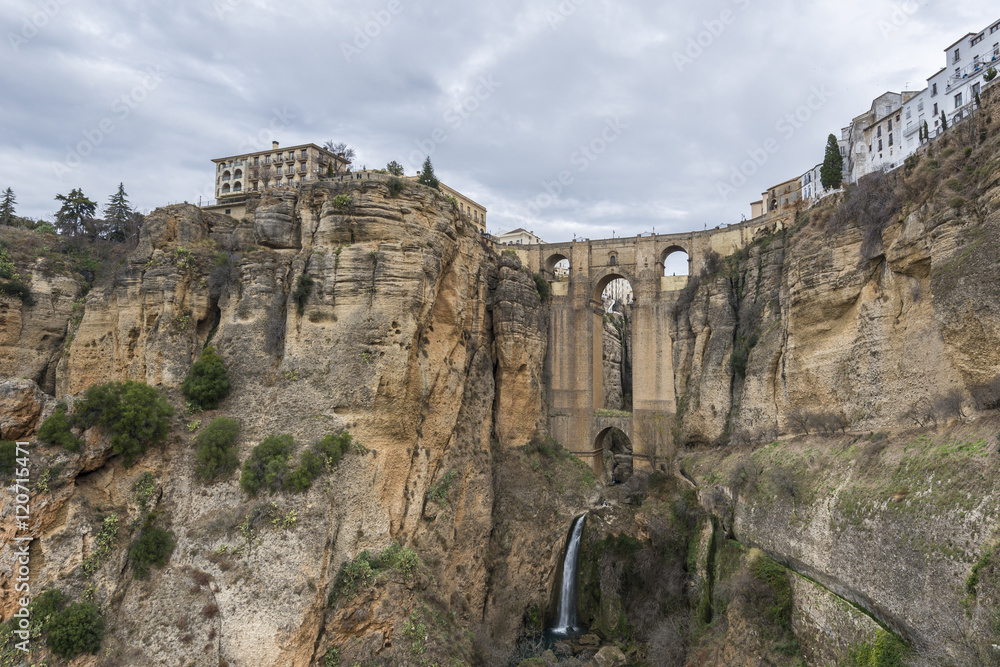 Ronda. The Puente Nuevo Bridge over the Tajo Gorge. Spain