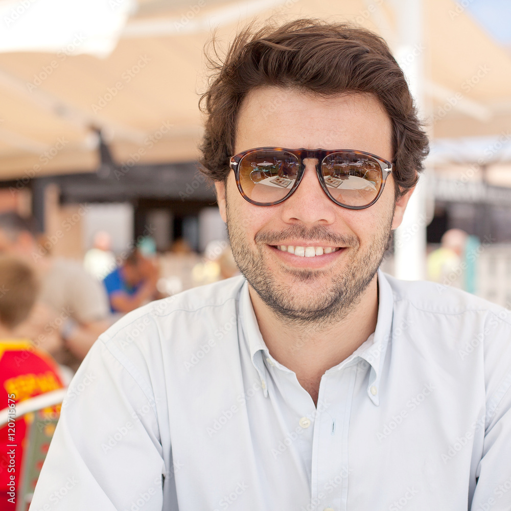 Young man smiling Young man smiling