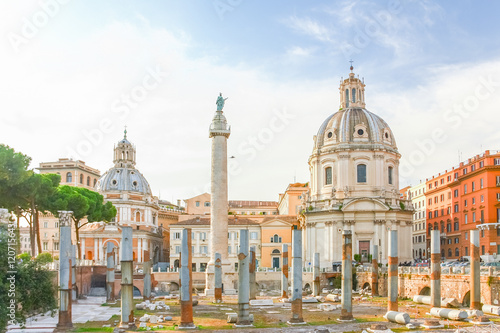 Obraz na płótnie Imperial Forums in Rome, Italy w salonie