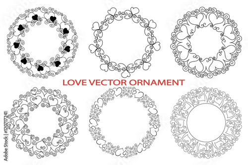 Set Of Wedding Ornaments, Abstract Circular Patterns