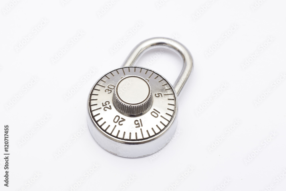 Combination Lock Isolated on White background Security Concept Combination Lock Isolated on White background Security Concept