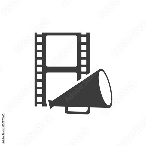 tape record with cinematographic icon vector illustration design