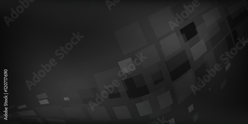 Black gray abstract Background Illustrated graphics with lighting boxes