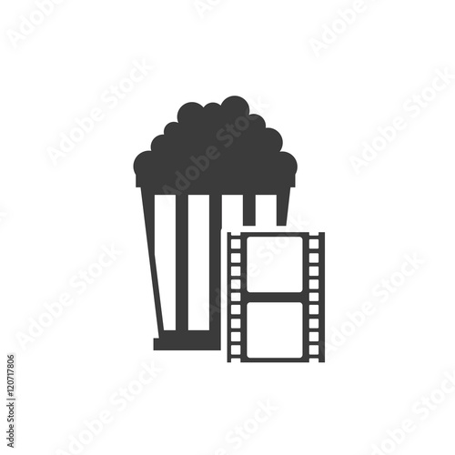 tape record with cinematographic icon vector illustration design