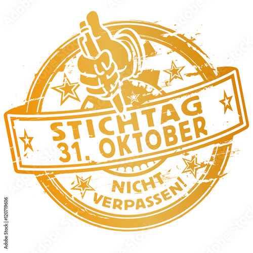 Stempel Stichtag 31. Oktober