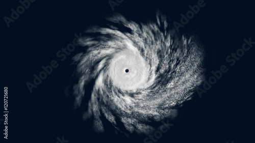 Tropical cyclone with alpha channel, CG animation