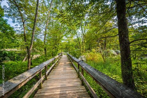 Boardwalk trail on Olmsted Island at Great Falls  Chesapeake   O
