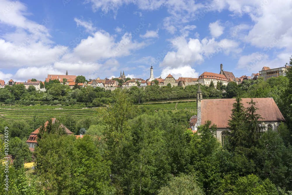 Street view of Rothenburg ob der Tauber