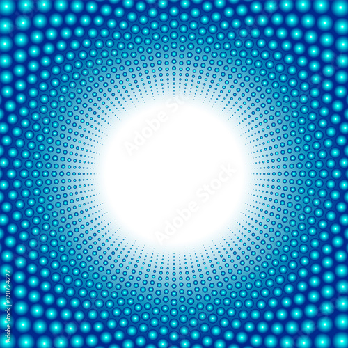 Aquatic pattern - water drops heading for a glowing white center.