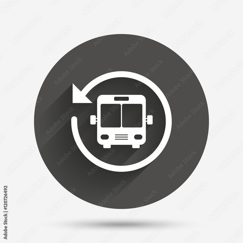 Bus shuttle icon. Public transport stop symbol. Bus shuttle icon. Public transport stop symbol.