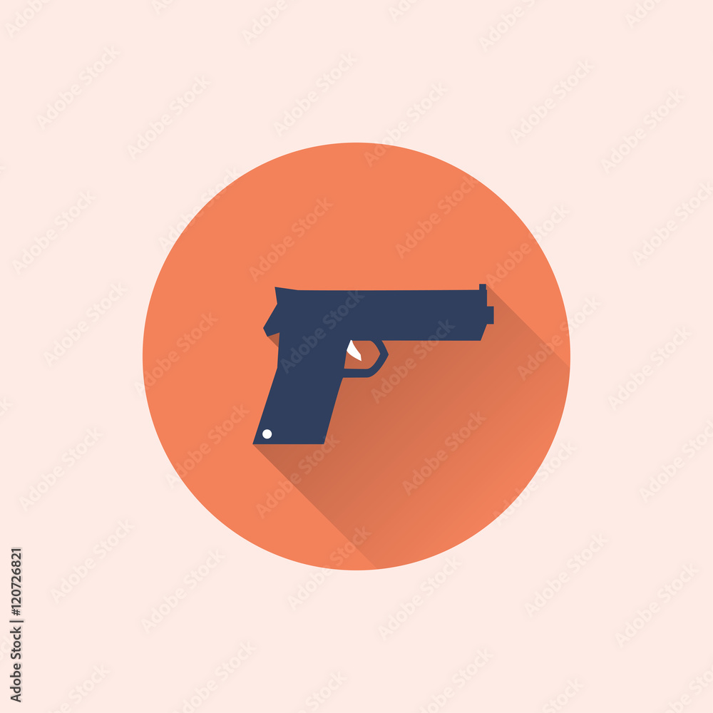 gun icon. flat style