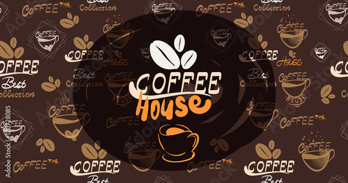 vector illustration banner for coffee on the vintage background- eps10