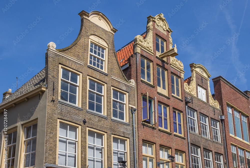 Decorated facades in the historical center of Zwolle