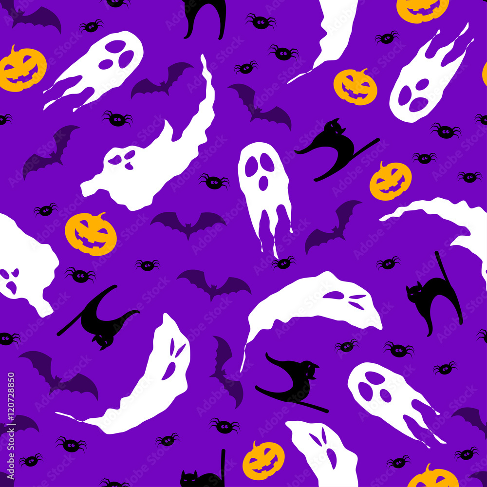 Halloween seamless pattern background Halloween seamless pattern background
