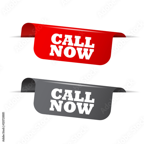 call now, red banner call now, vector element call now