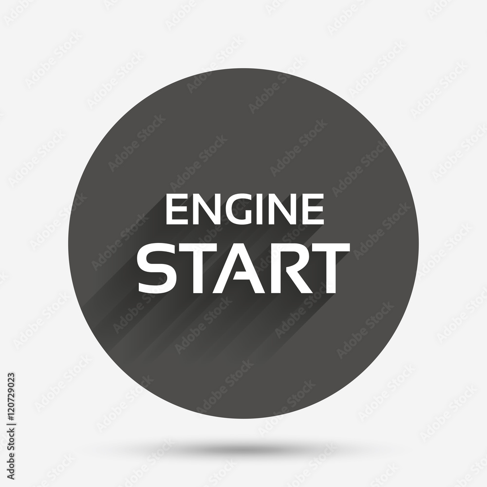 Start engine sign icon. Power button. Start engine sign icon. Power button.