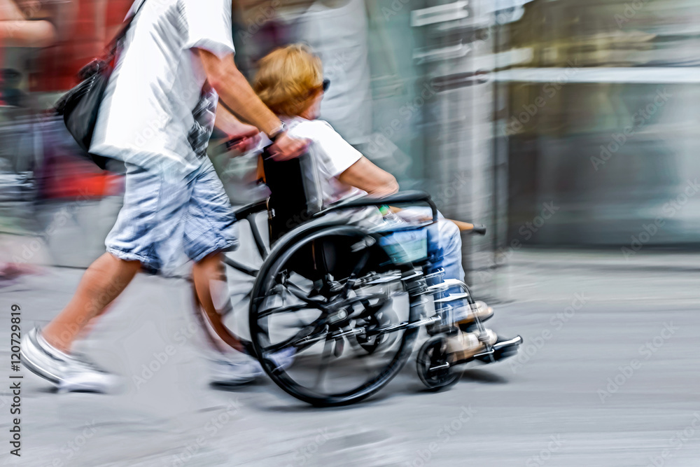 disabled on a city street