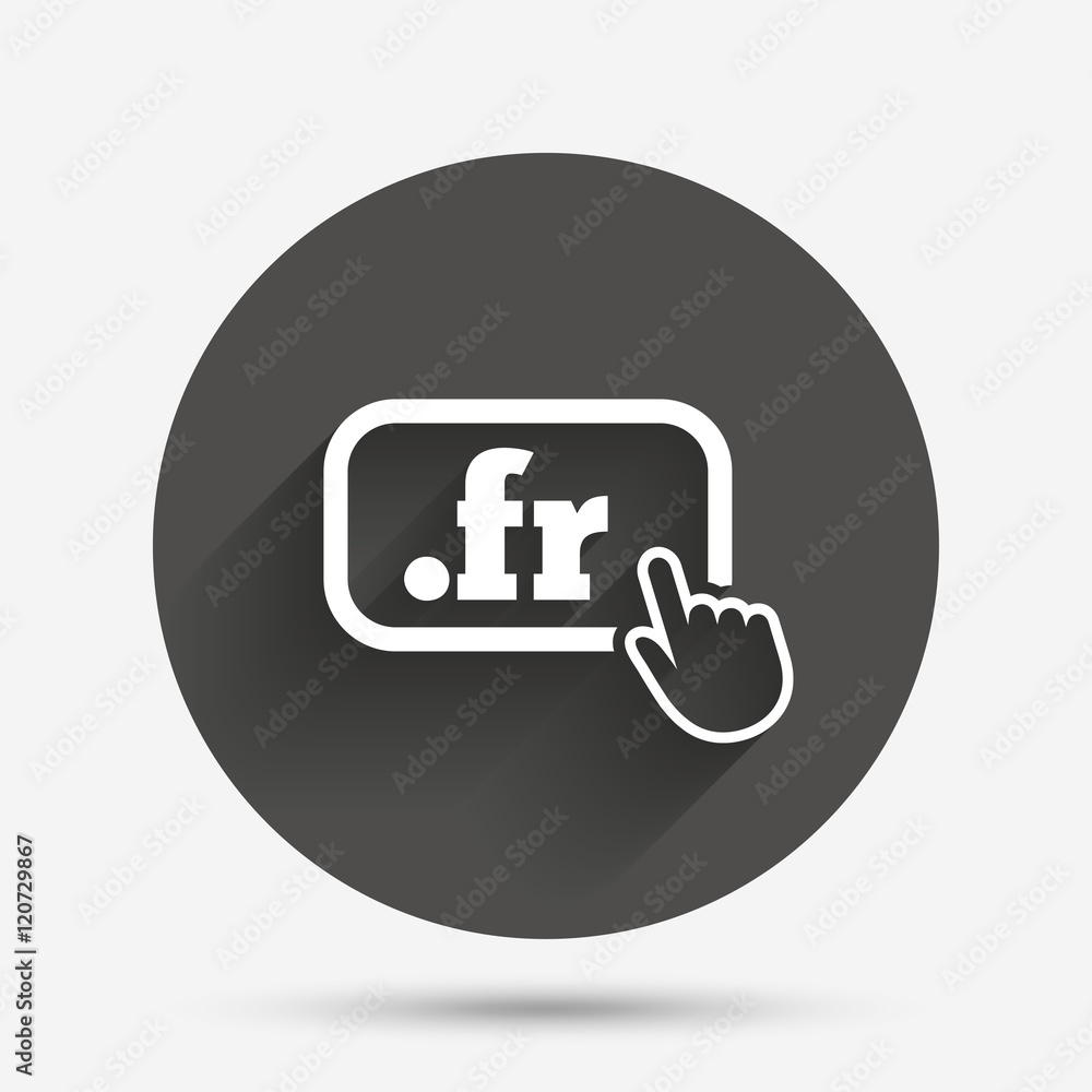 Domain FR sign icon. Top-level internet domain Domain FR sign icon. Top-level internet domain