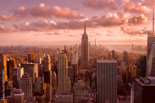 Beautiful sunset in New York City © kmiragaya