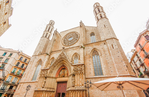 Santa Maria del Mar church in Barcelona, Spain