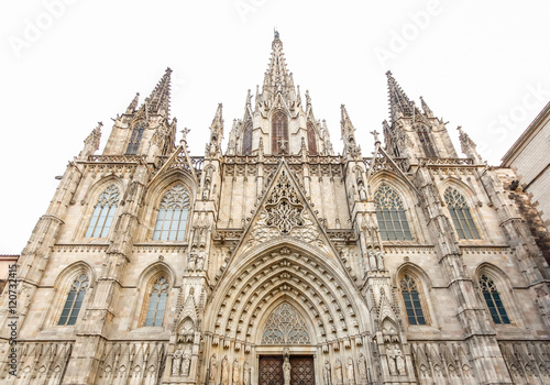 Obraz na płótnie Cathedral of Barcelona, Barcelona, Spain w salonie