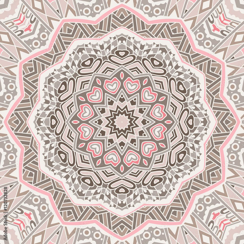 round ornamental circle lace background