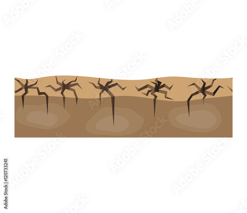 Illustration of cross section ground slice isolated on white background. Some ground slices piece nature cross outdoor. Ecology underground ground slice vector.