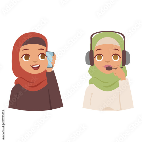 Arabic woman vector