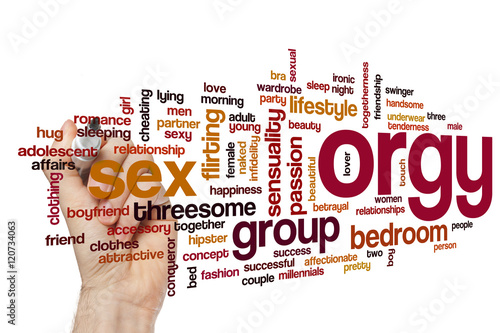 Orgy word cloud concept photo