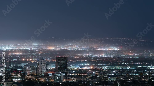 Wallpaper Mural Los Angeles Skyline 56 Downtown Night Time Lapse Torontodigital.ca
