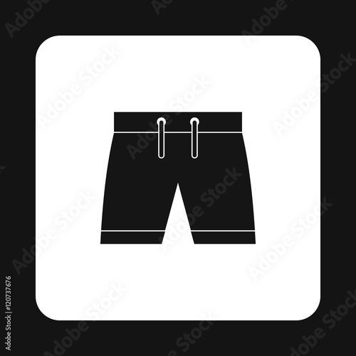 Shorts for swimming icon in simple style on a white background vector illustration