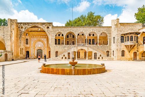 Beit ed-Dine Palace in Beit ed-Dine, Lebanon. It is located about 45 km southeast of Beirut. photo