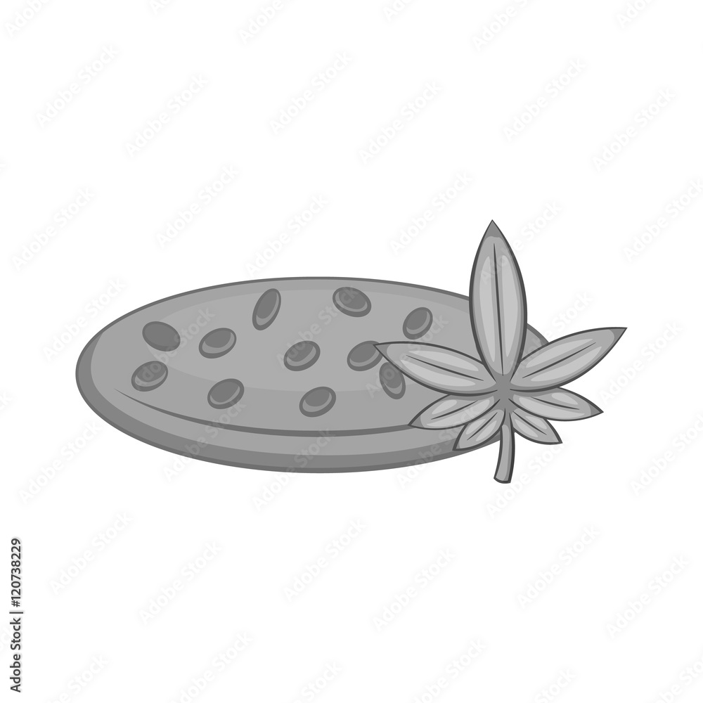 Marijuana seeds icon in black monochrome style isolated on white background. Drug symbol vector illustration Marijuana seeds icon in black monochrome style isolated on white background. Drug symbol vector illustration