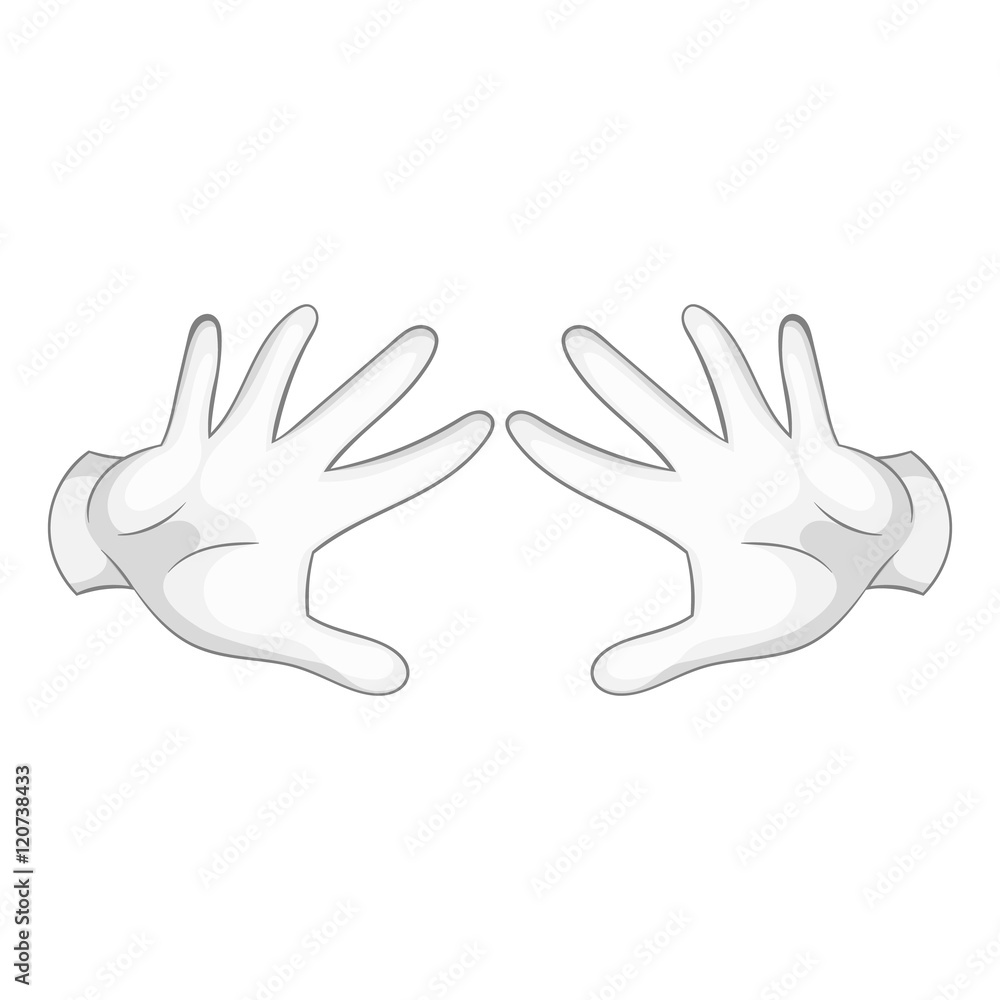 Two hands motion icon in black monochrome style isolated on white background. Magic symbol vector illustration Two hands motion icon in black monochrome style isolated on white background. Magic symbol vector illustration