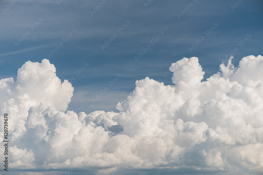 Beautiful Cumulus clouds on blue sky in summer Beautiful Cumulus clouds on blue sky in summer