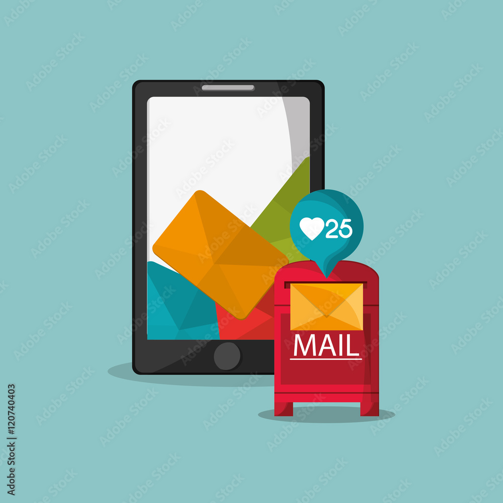 flat design mobile phone messaging image vector illustration flat design mobile phone messaging image vector illustration