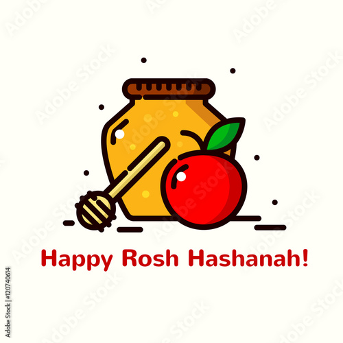 Rosh Hashanah vector illustration