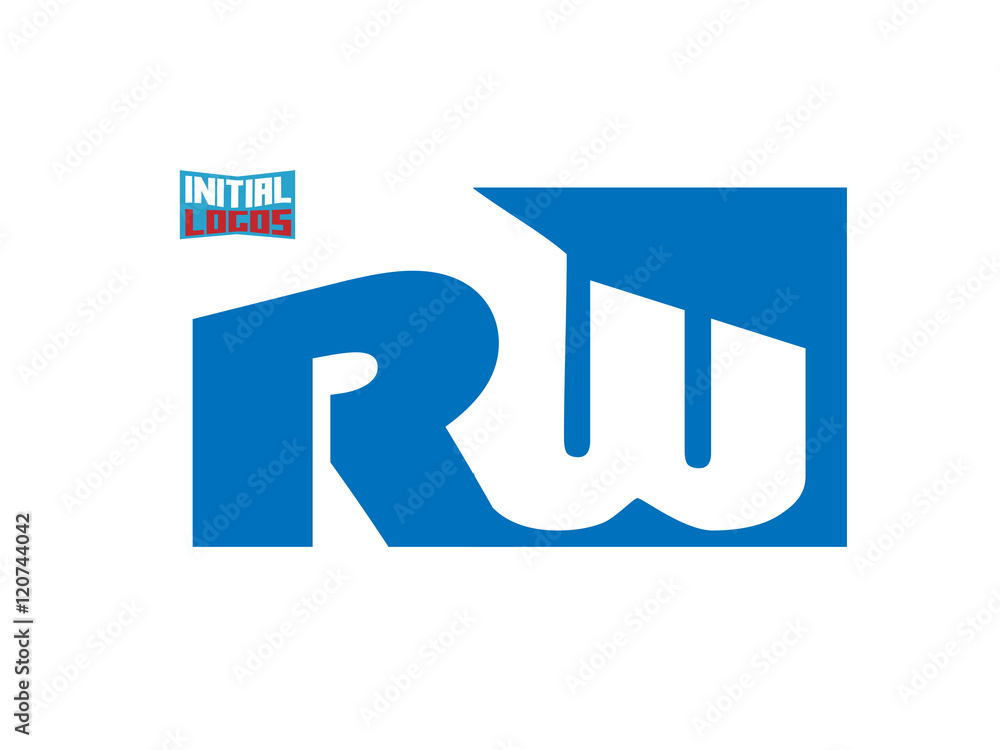 RW Initial Logo for your startup venture RW Initial Logo for your startup venture
