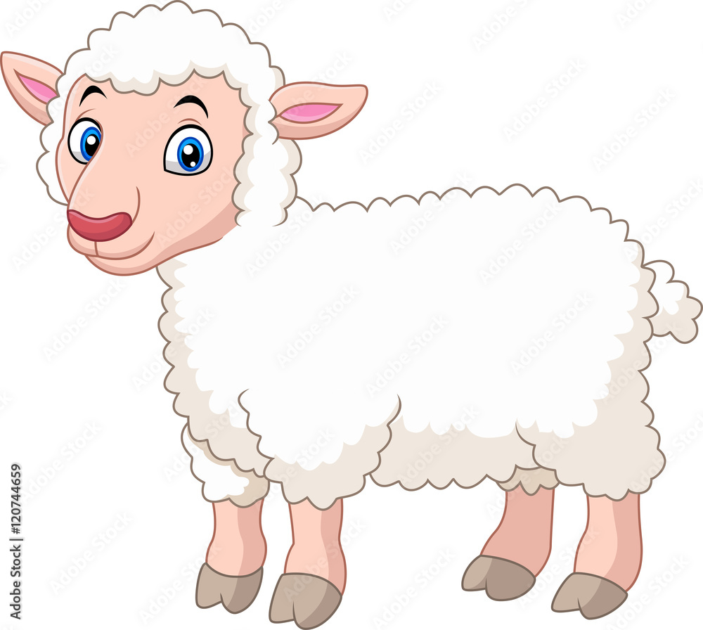 Naklejka premium Cartoon lamb